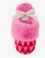 Load image into Gallery viewer, Pink and Red Soft Christmas Tree Slippers
