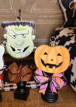 Load image into Gallery viewer, Halloween (4) Options Mini Metal Charms Ghost, Frankenstein, &amp; Jack-o-Lantern
