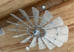 Load image into Gallery viewer, Galvanized Windmill Indoor Ceiling Fan
