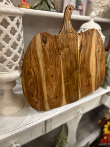 Pumpkin Shaped Serving Natural Board