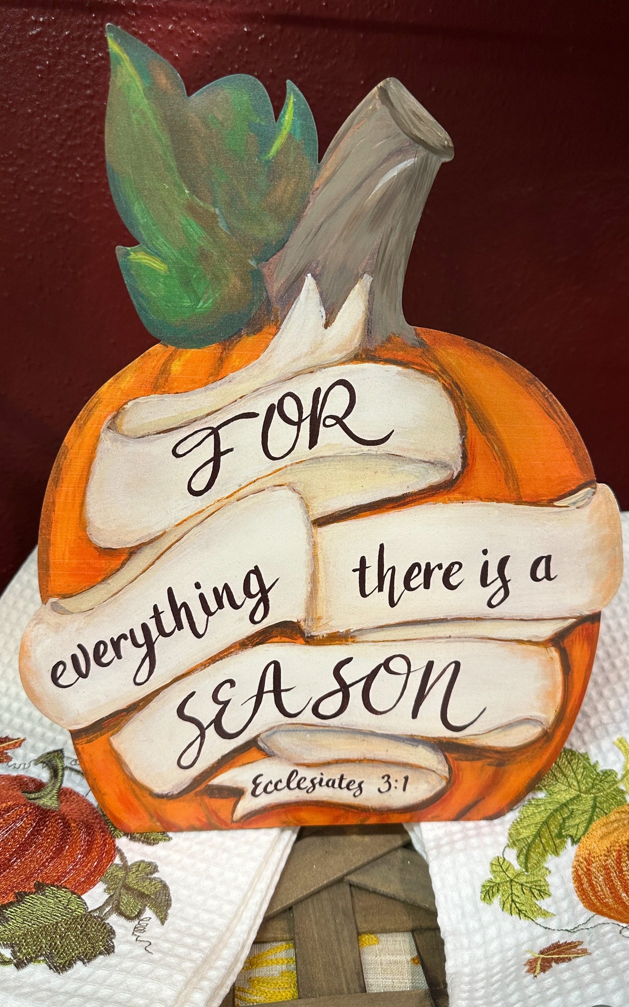 Orange Pumpkin For Everything There Is A Season Eccl. 3:1