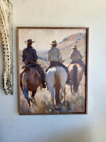 Load image into Gallery viewer, Cowboy’s Riding Western Art with Wood Frame
