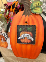 Load image into Gallery viewer, Blessed Pumpkin Mini Print with Galvanized Frame
