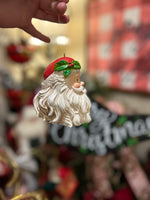 Load image into Gallery viewer, Santa Claus Ornament Sparkling 4” Resin
