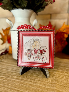 NEW! Sooner Wagon with Horses Mini Print