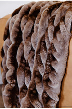 Load image into Gallery viewer, NEW! Couture Mocha Caramel Mink Faux Fur Throw
