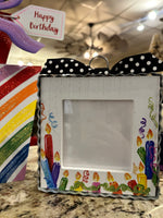 Load image into Gallery viewer, Happy Birthday Picture Frame with Candles Border
