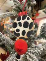 Load image into Gallery viewer, Red Stocking Leopard Set of 3 Ornaments
