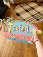 Load image into Gallery viewer, Poolside Paradise Metal Stake with Attached Easel
