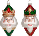 Load image into Gallery viewer, Red Santa with Bling Blown Glass Ornament Mark Roberts
