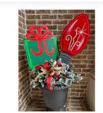Load image into Gallery viewer, Christmas Neon Red Bulb Metal Stakes Outdoor or Indoor
