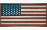 Load image into Gallery viewer, Americana Flag with wood frame 16”x8”
