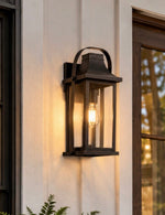 Load image into Gallery viewer, Quorum Downey 1-Light Lantern - Bronze Outdoor Wall Lantern 741-17-36
