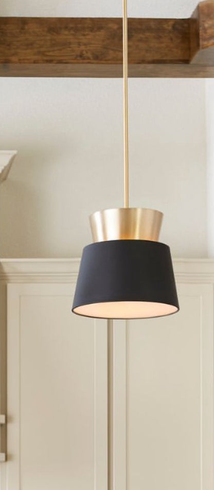Pendant Contemporary Black and Gold 1-lite