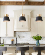 Load image into Gallery viewer, Pendant Contemporary Black and Gold 1-lite
