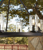 Load image into Gallery viewer, Matte Black Gentry Round Chandelier Outdoor WET Rated

