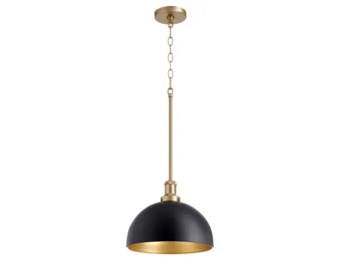 Pendant Black and Gold 1-lite