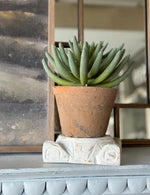Load image into Gallery viewer, Succulents in Distressed Terra Cotta Pot with Pebble Rocks
