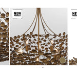 Load image into Gallery viewer, Privet 36” Pendant Hanging Light Natural Brass Finish  Available 9/27

