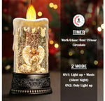 Load image into Gallery viewer, Musical 🎵Flickering Candle Snow Globe with Angel and Lamb
