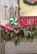 Load image into Gallery viewer, Set of 2 Red White Lollipop Green Lollipop Metal Easel/Stake

