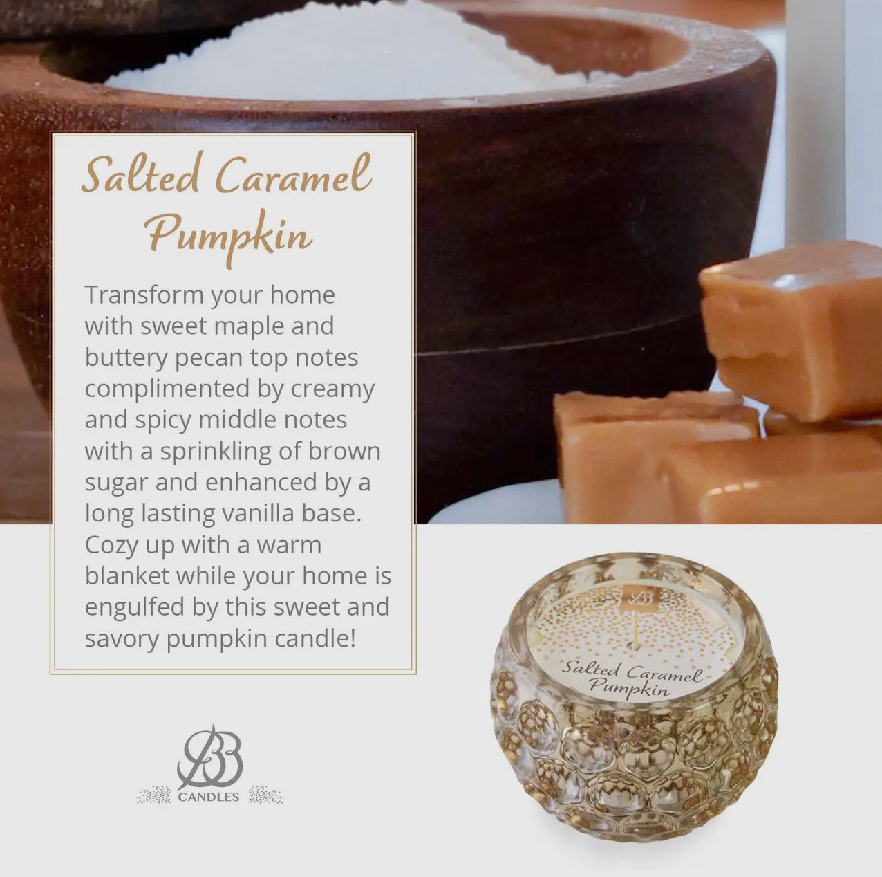 Salted Caramel Pumpkin 9oz. Soy Candle