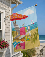 Load image into Gallery viewer, Large Seaside with Seagulls Flag Outdoor Studio M Beach Flag
