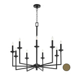Load image into Gallery viewer, Eldorado 8-Light Bead Matte Black Chandelier
