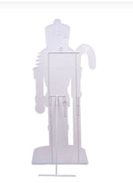 Load image into Gallery viewer, Large Hot Pink and Red Nutcracker Metal Outdoor or Indoor Stake
