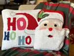 Load image into Gallery viewer, Hohoho Hooked Pillow with White Background
