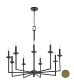 Load image into Gallery viewer, Eldorado 8-Light Bead Matte Black Chandelier
