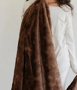 Load image into Gallery viewer, Luxurious Clove Brown Faux Fur Throw
