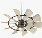 Load image into Gallery viewer, Quorum 95210-86 Windmill Indoor Ceiling Fan Oiled Bronze 10 Blade Industrial Fan
