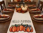 Load image into Gallery viewer, "Hello Pumpkin" Fall Table Runner
