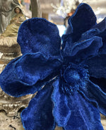 Load image into Gallery viewer, Sapphire Blue Magnolia Stems Pack of 3
