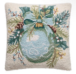 Load image into Gallery viewer, Soft Blue and White Ornament Pillow Christmas
