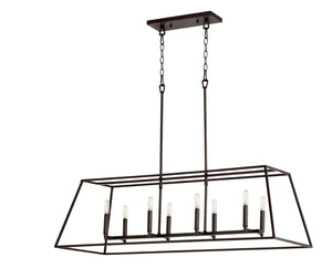 Gabriel Oiled Bronze 8-Light Pendant