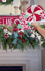 Load image into Gallery viewer, Set of 2 Red White Lollipop Green Lollipop Metal Easel/Stake
