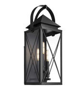 Load image into Gallery viewer, Quorum MYSTIC 25" 3 Light Lantern - Matte Black Wall Mount
