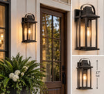 Load image into Gallery viewer, Quorum Downey 1-Light Lantern - Bronze Outdoor Wall Lantern 741-17-36
