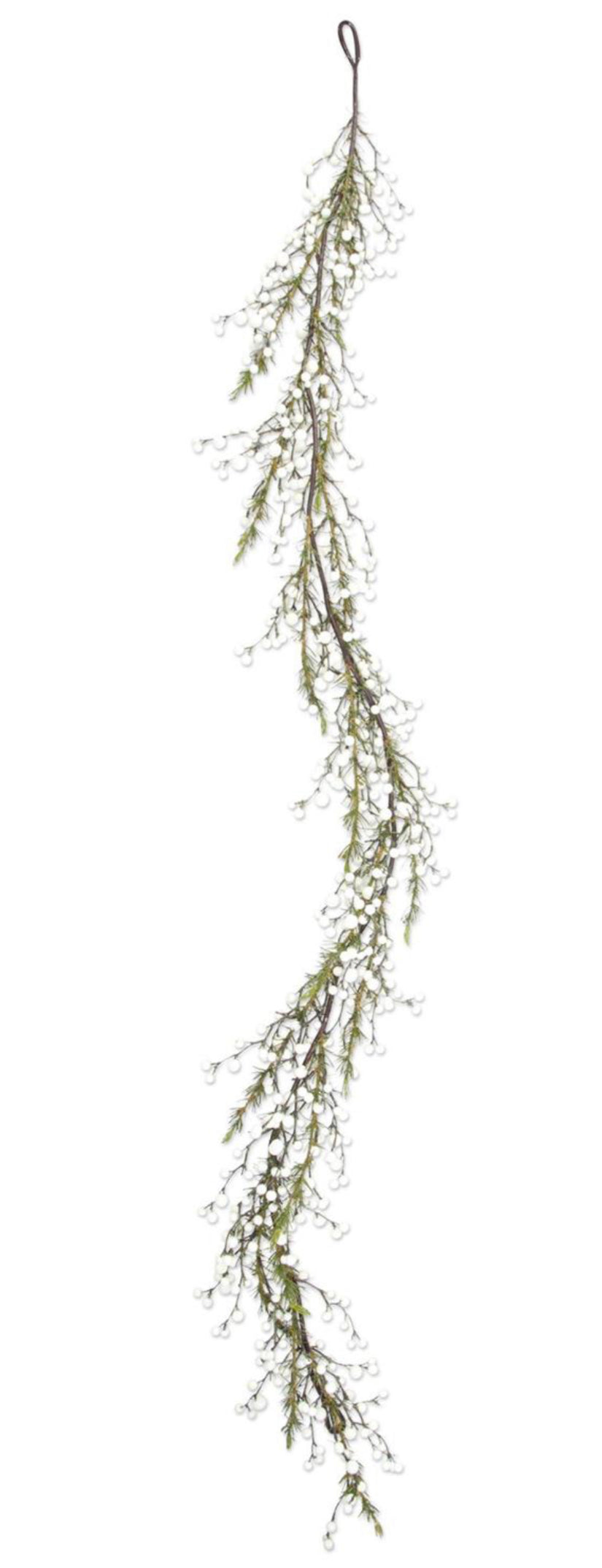 White Berries Pine Garland 72”