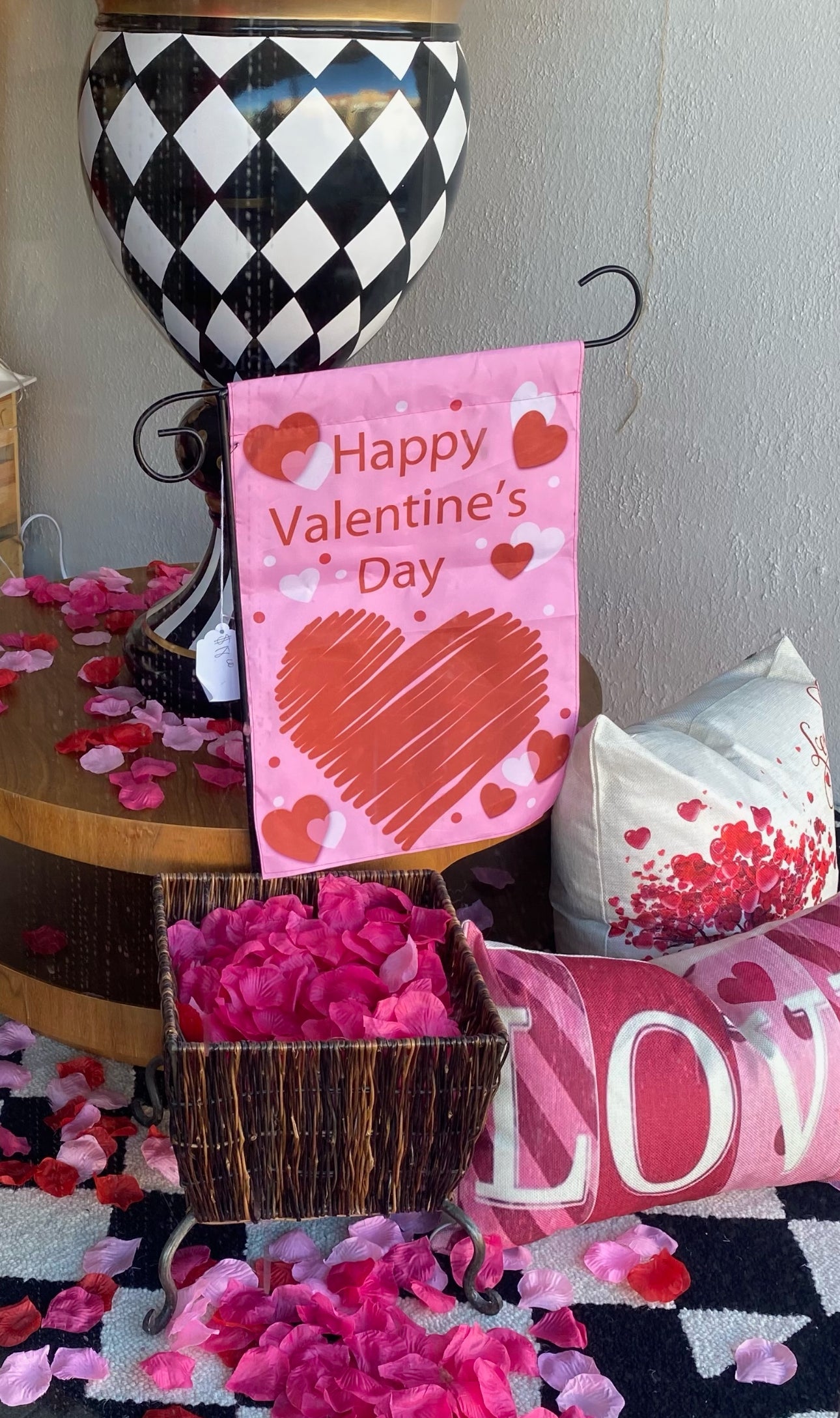 Valentines Day: Hearts Valentines Day Flag