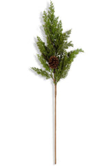 Load image into Gallery viewer, Real Touch Cedar Pine Stem 42.5” with twigs Pack of 3 Stems
