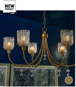 Load image into Gallery viewer, MERIAM 6-Light Chandelier - Brushed Brass Quorum (Copy)
