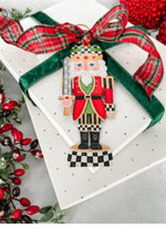 Load image into Gallery viewer, Checkered Nutcracker Metal Ornament

