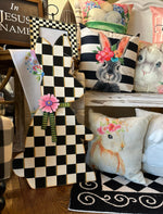 Load image into Gallery viewer, Rabbit Black &amp; White Check Metal Outdoor
