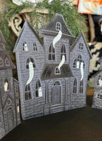 Load image into Gallery viewer, Set of 2 Halloween Haunted House Metal Stake
