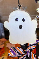 Load image into Gallery viewer, Halloween Ghost White Shimmering Mini Charm
