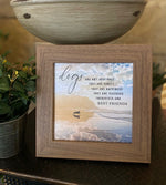 Load image into Gallery viewer, Dogs Are Sanity Happiness Teachers Best Friends Art Sign Wood Framed Shimmering Picture 8”x8”
