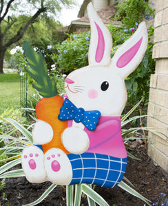 Dapper Small Bunny Metal Stake